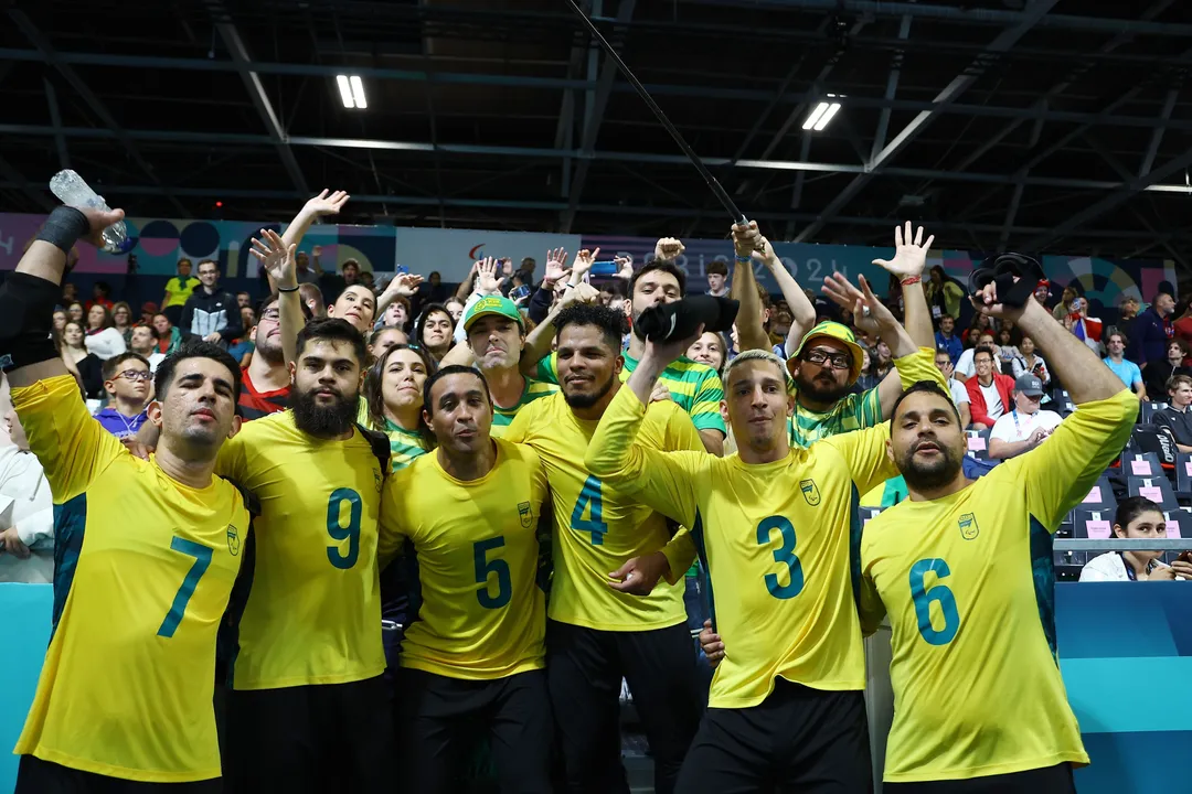 Seleção Brasileira masculina de goalball venceu a China por 5 a 3 e garantiu a medalha de bronze