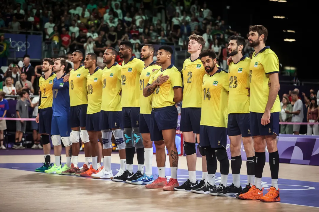 Jogadores da Seleção Brasileira de vôlei masculino