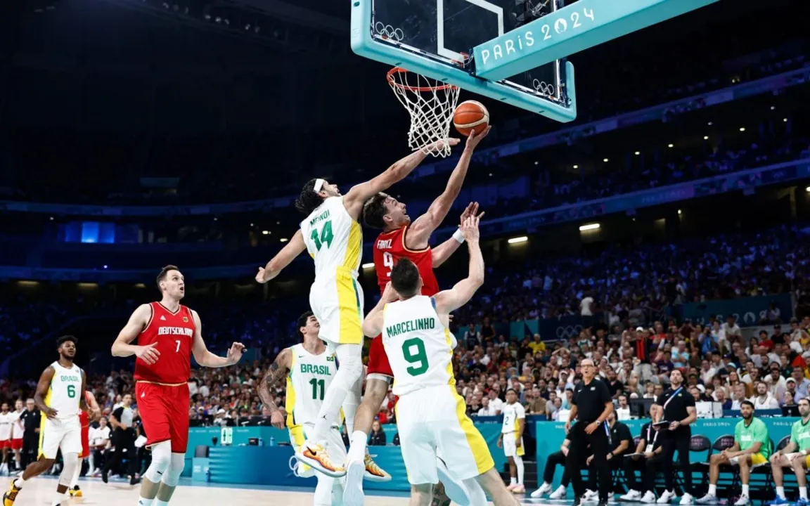 Seleção brasileira masculina de basquete perdeu para a Alemanha pela Olimpíada