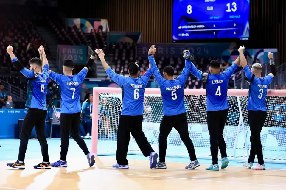 Brasil vence Estados Unidos no golbol masculino das Paralimpíadas de Paris