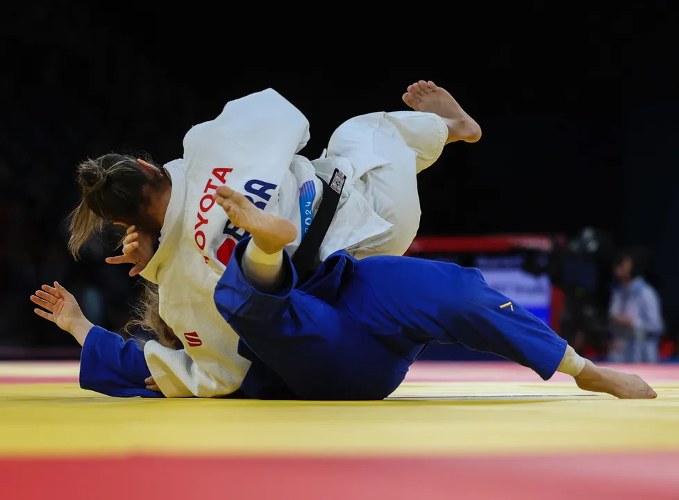 Brenda durante luta da semifinal