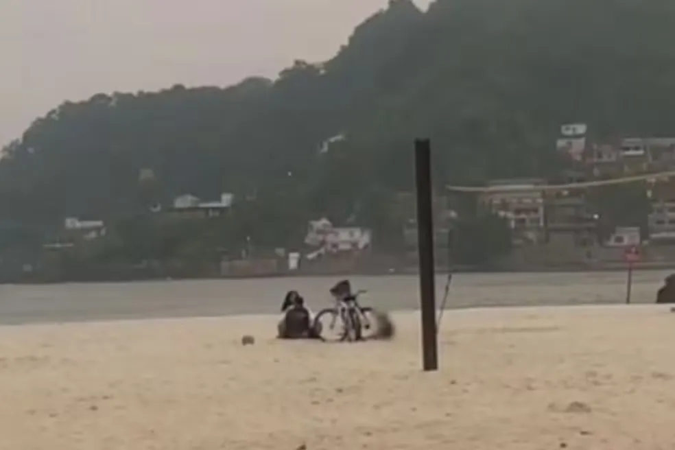 Imagem ilustrativa da imagem Vídeo: casal faz sexo ao lado de criança em praia do litoral