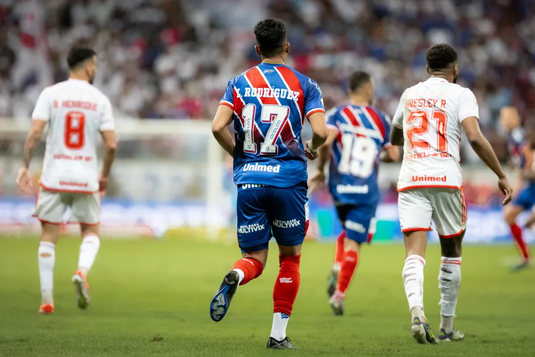 Lucho Rodríguez durante sua estreia com a camisa do Bahia