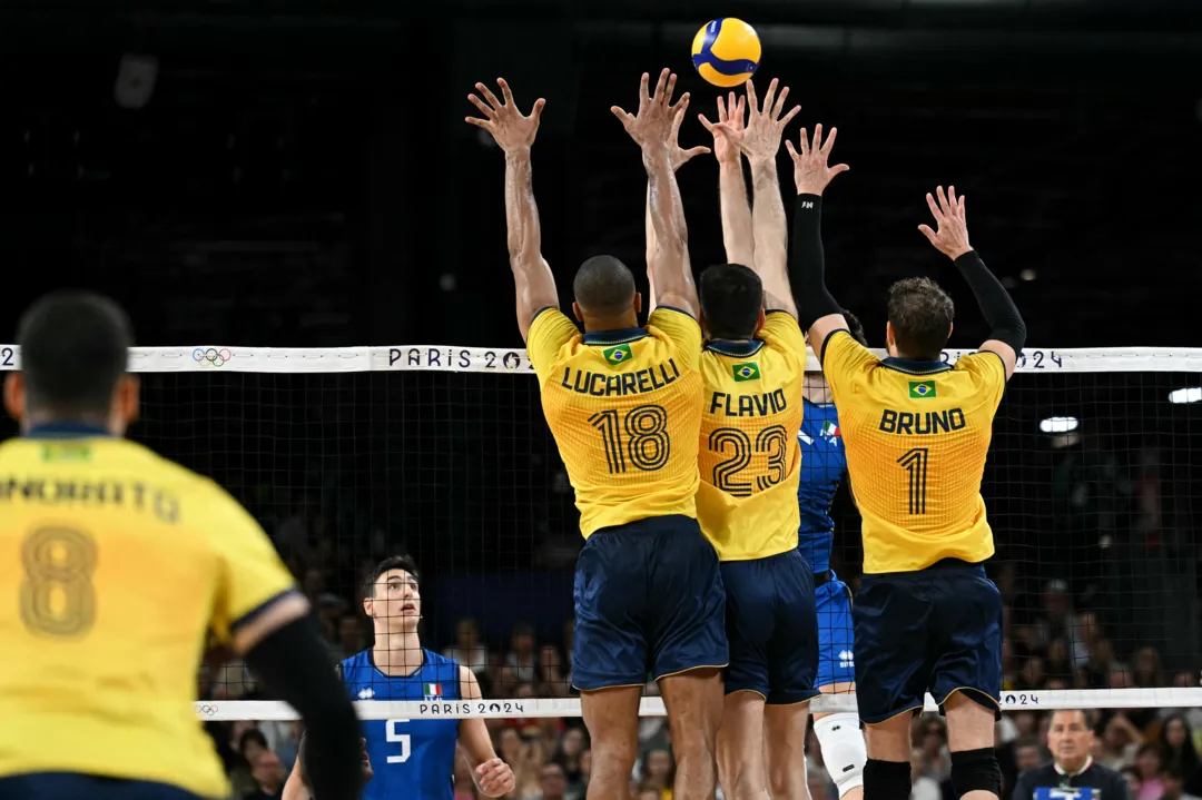 Jogadores da Seleção Brasileira de vôlei