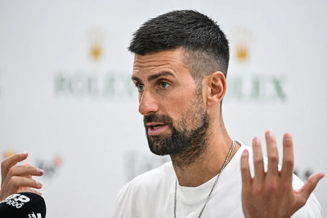 Djokovic durante coletiva