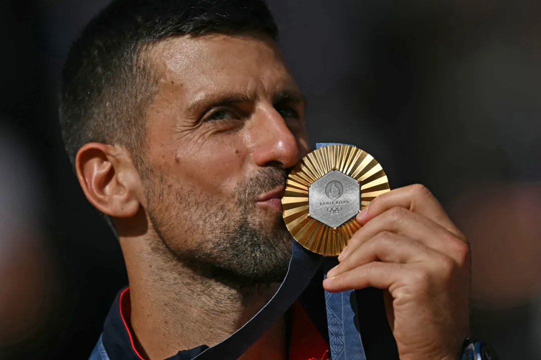 Djokovic com a medalha de ouro