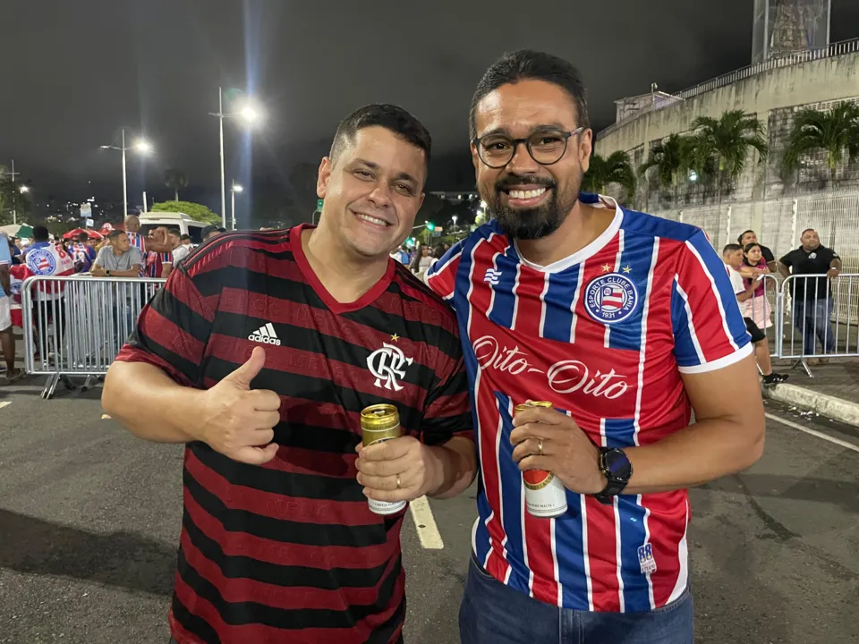 Tiago Rodrigues e Tiago Santos, amigos na Arena Fonte Nova