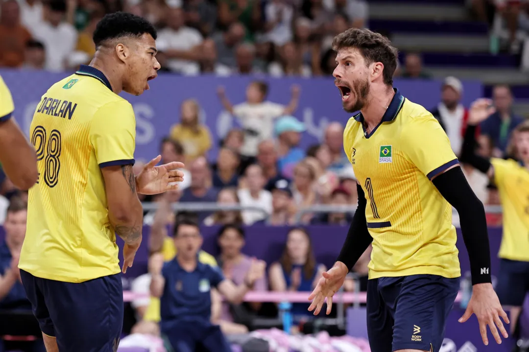 Imagem ilustrativa da imagem Em grande atuação, Brasil vence Egito e avança às quartas no vôlei