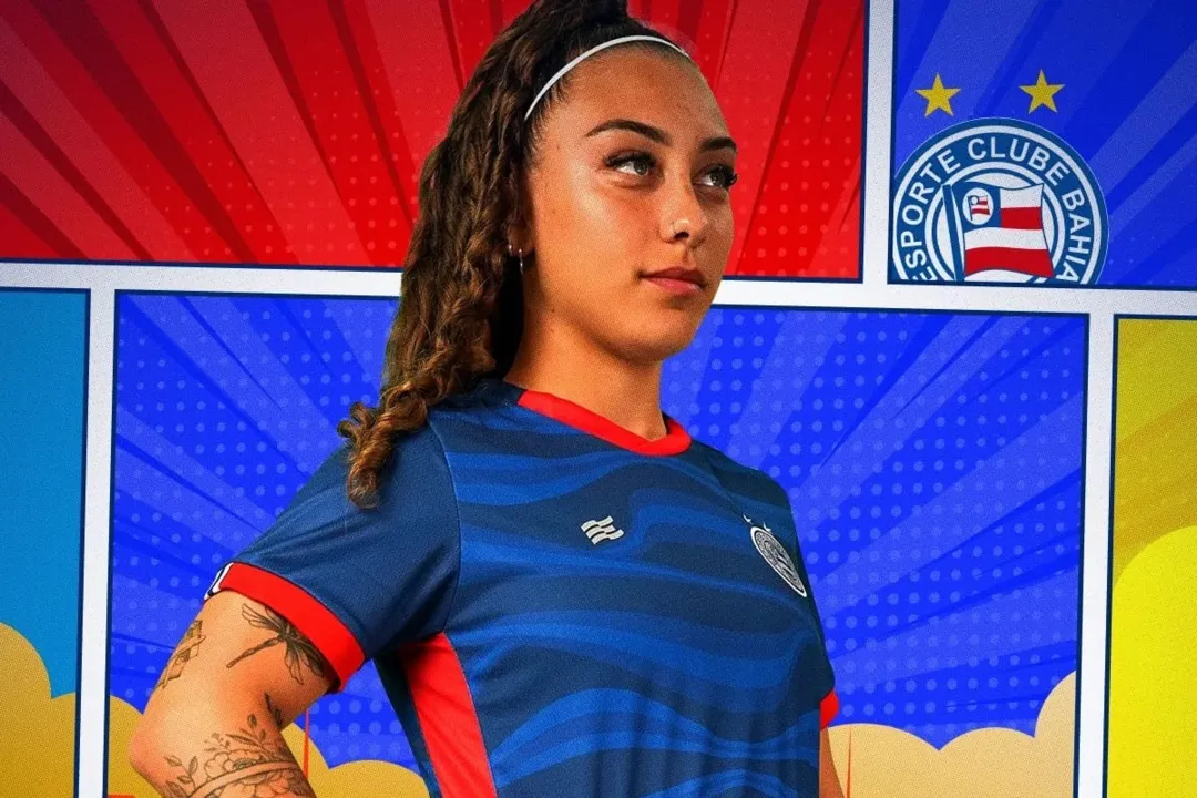Kamile Loirão posa com nova camisa do Bahia