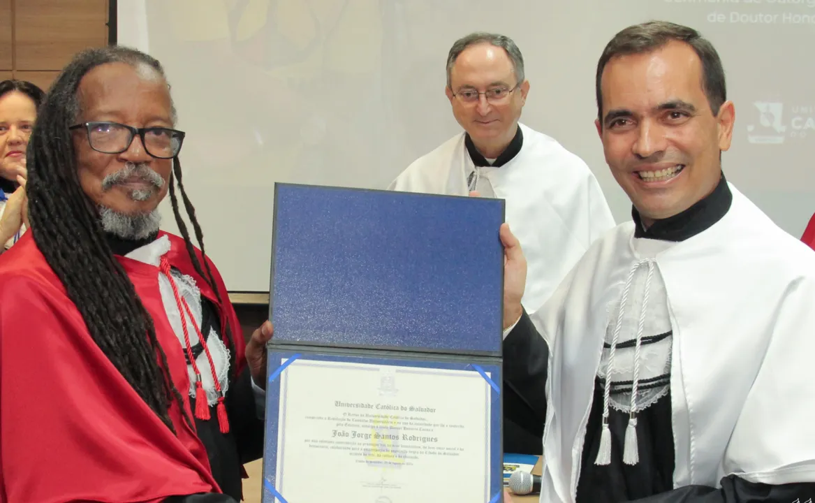 Imagem ilustrativa da imagem Ex-presidente do Olodum, João Jorge recebe título de Dr. Honoris Causa