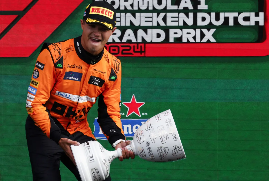 Norris venceu o GP da Holanda, casa do atual campeão Max Verstappen