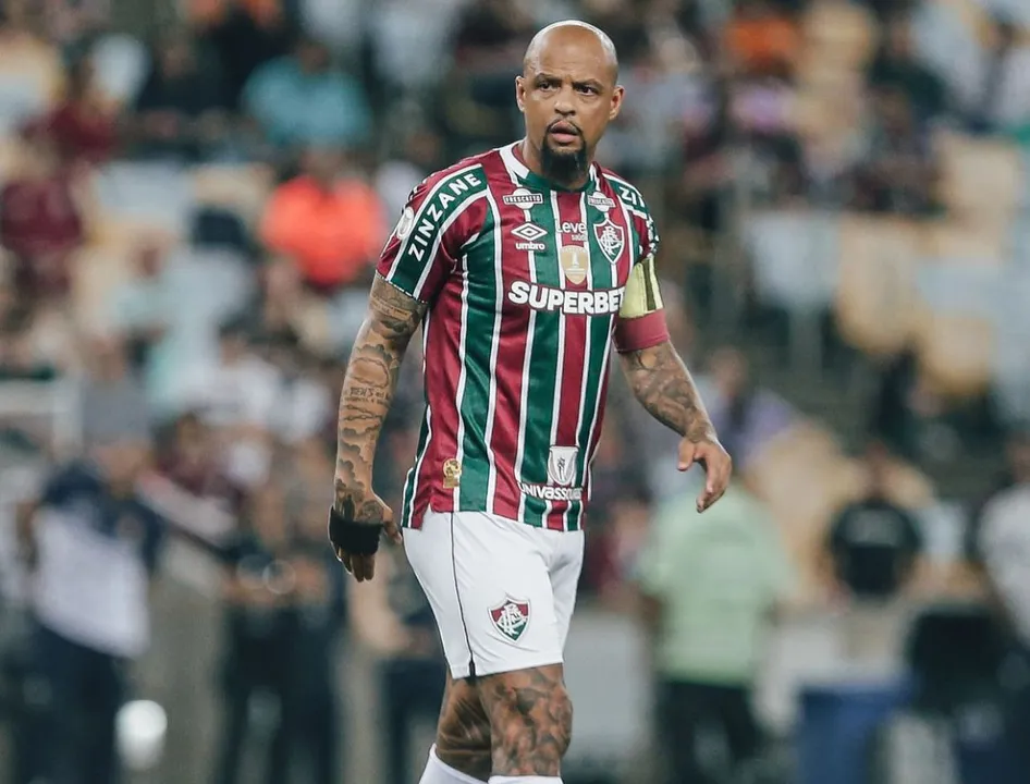 Felipe Melo durante partida com o Botafogo