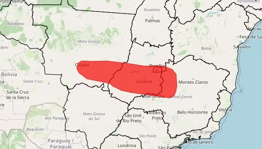 O aviso indica grande risco de incêndios florestais e à saúde