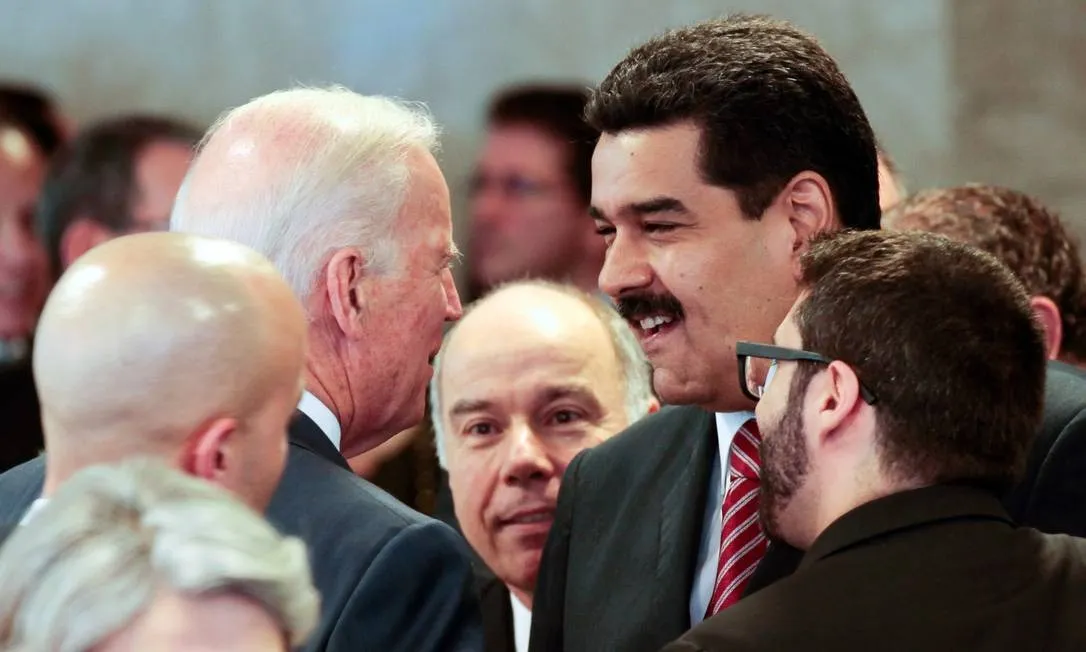 Maduro e Joe Biden em encontro