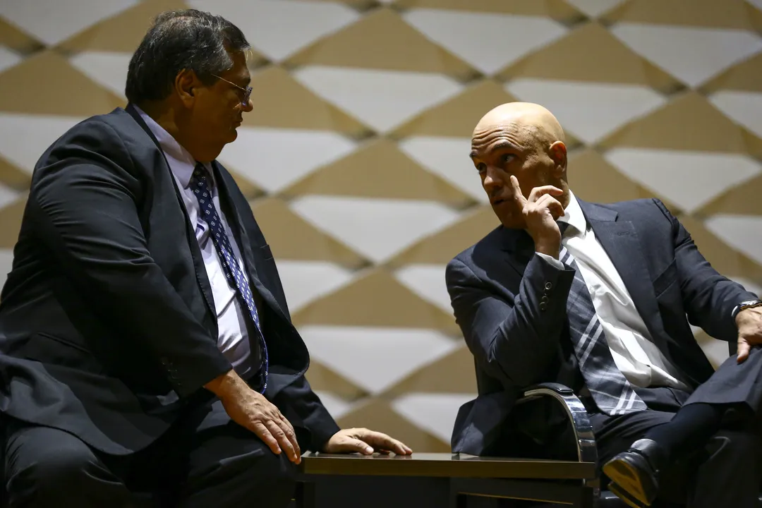 O ministros do STF, Flávio Dino e Alexandre de Moraes.