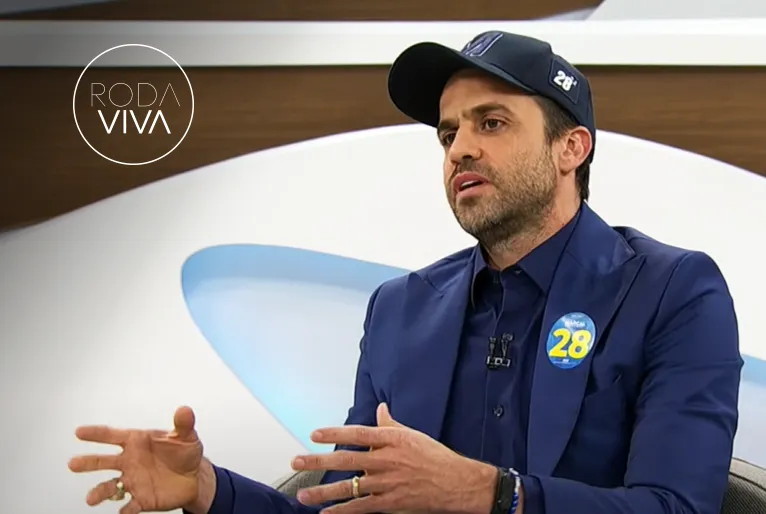 Pablo Marçal foi entrevistado no Roda Viva.