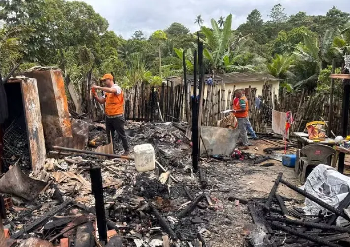 Imagem ilustrativa da imagem Pai, filho de 3 anos e um bebê recém-nascido morrem em incêndio na RMS