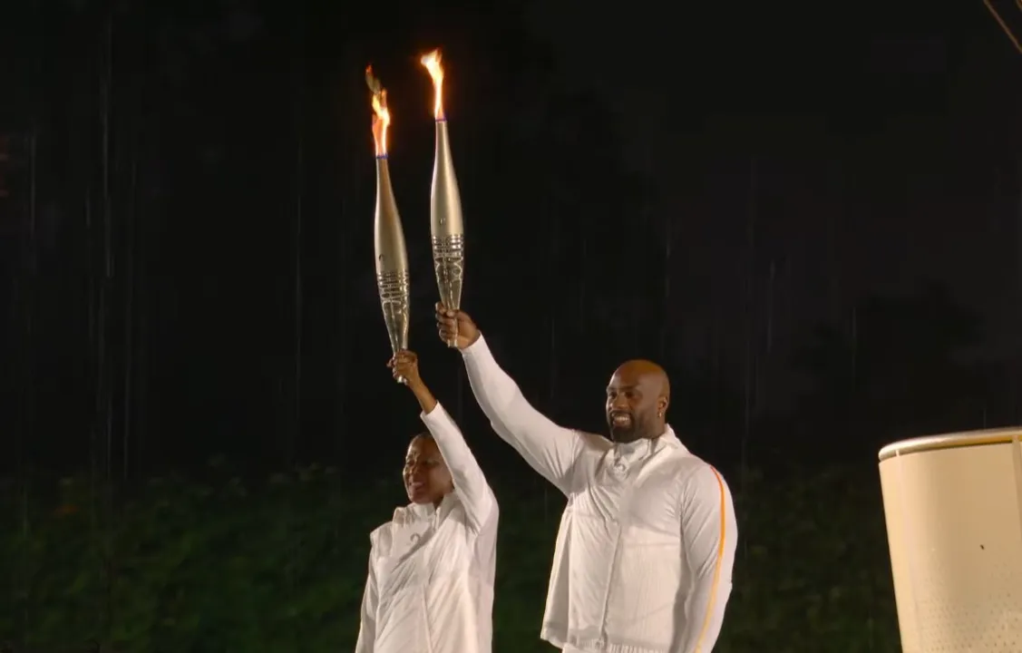 Os atletas Teddy Riner e Marie-José Pérec