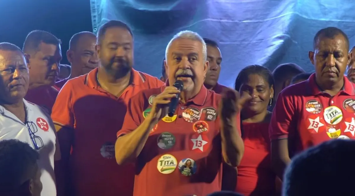 Prefeito André Andrade ao lado de Kelé , seu candidato