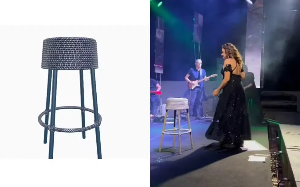 Banqueta jogada por Daniela Mercury custa R$ 2,1 mil