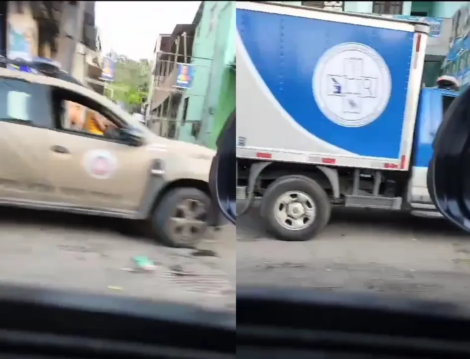 Agentes de segurança marcaram presença no bairro