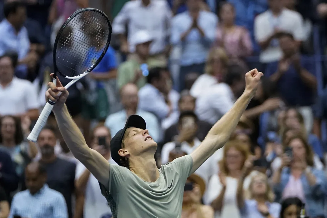 Sinner celebra a classificação a final do US Open