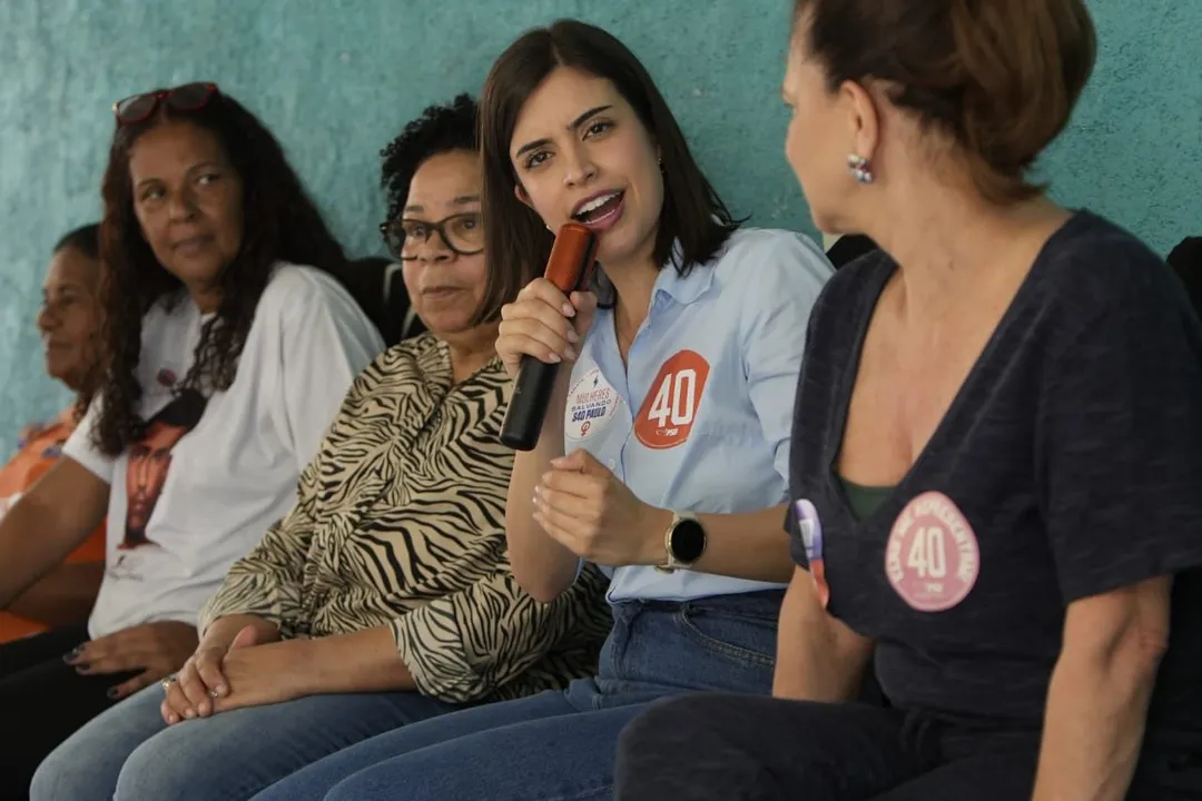 Tabata durante agenda de campanha