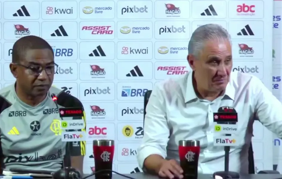 Tite em coletiva na Arena Fonte Nova