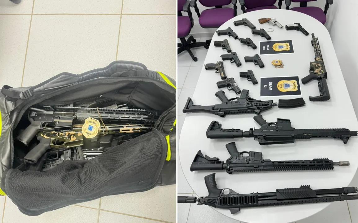 As armas foram encontradas em dois endereços de Salvador