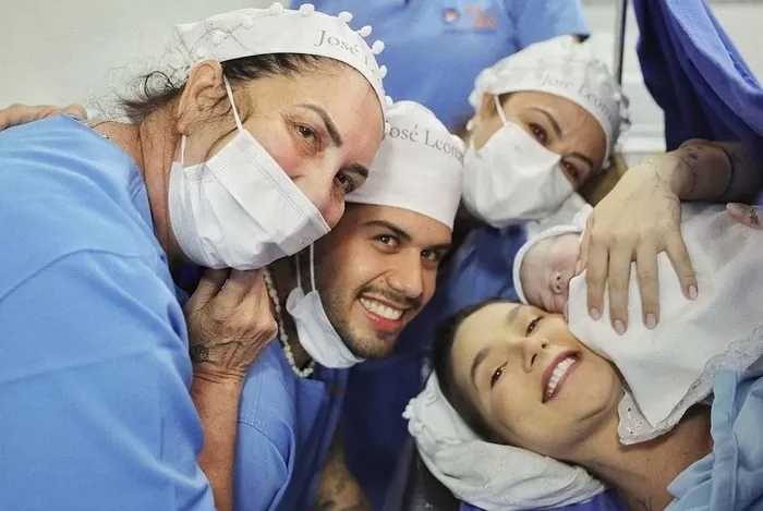 Casal celebrou o nascimento do terceiro filho, José Leonardo