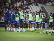 Jogadores do Real Madrid durante treino