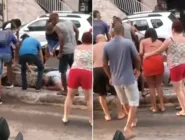 Em vídeo de câmera de segurança é possível perceber que o turista tenta acelerar o carro