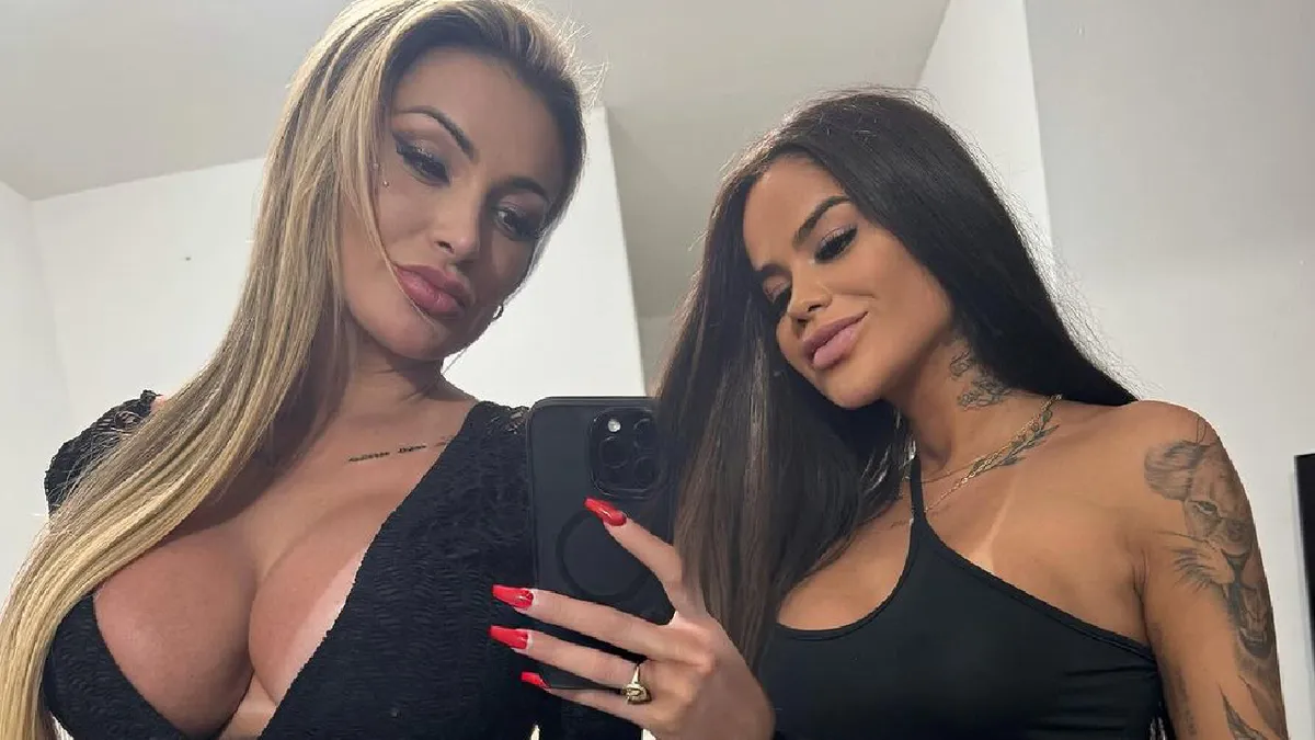 Andressa Urach gravou com esposa de Nego Di