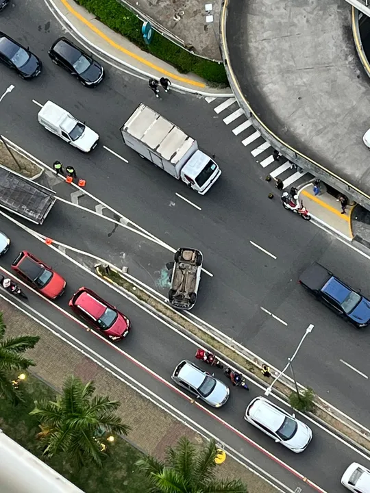 Acidente deixou  o trânsito lento na região