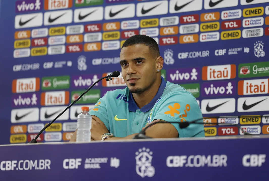 Murillo, zagueiro da Seleção Brasileira, em entrevista coletiva