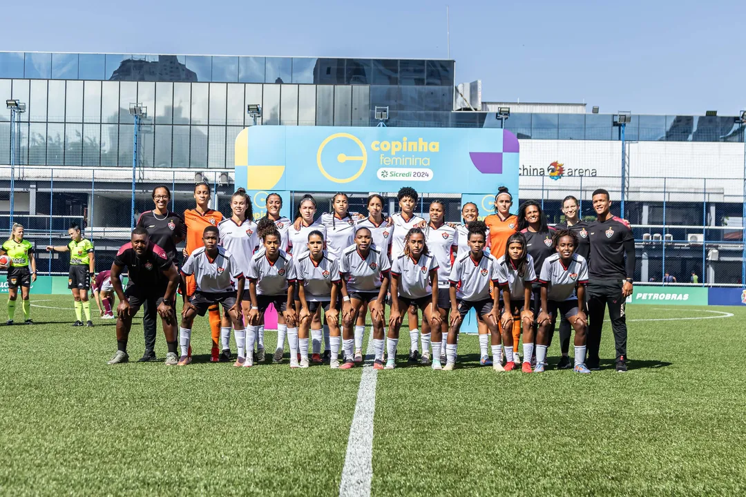 Elenco feminino Sub-20 do Vitória que disputa a Copinha Feminina 2024