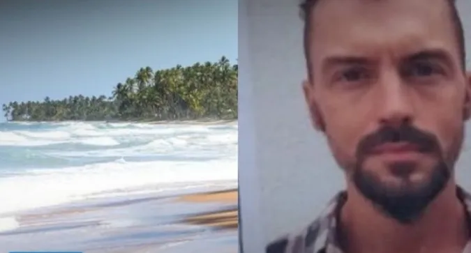 Michael Miklewicz foi encontrado na praia de Bombaça, península de Maraú