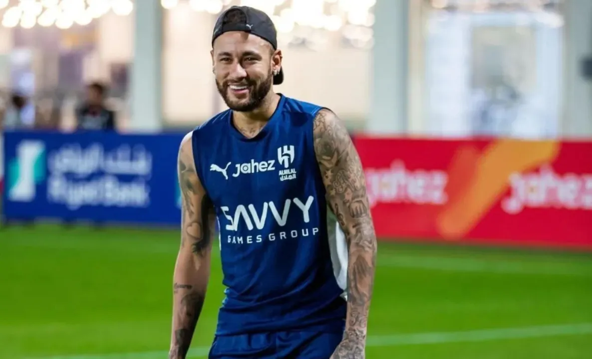 Neymar em treino do Al-Hilal