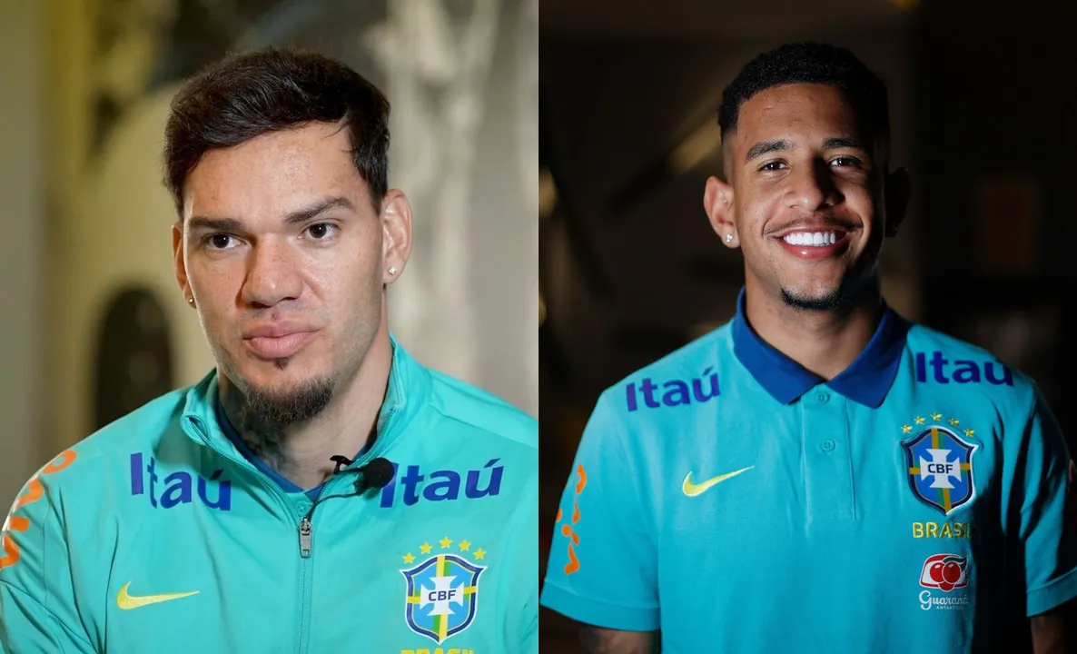 Jogadores do Manchester CIty, Ederson e Savinho se encontram na Seleção Brasileira