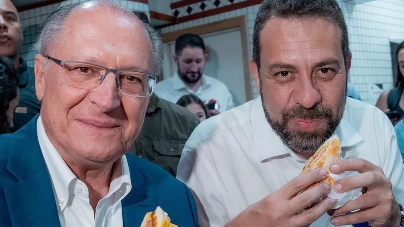 Alckmin e Boulos em agenda de campanha