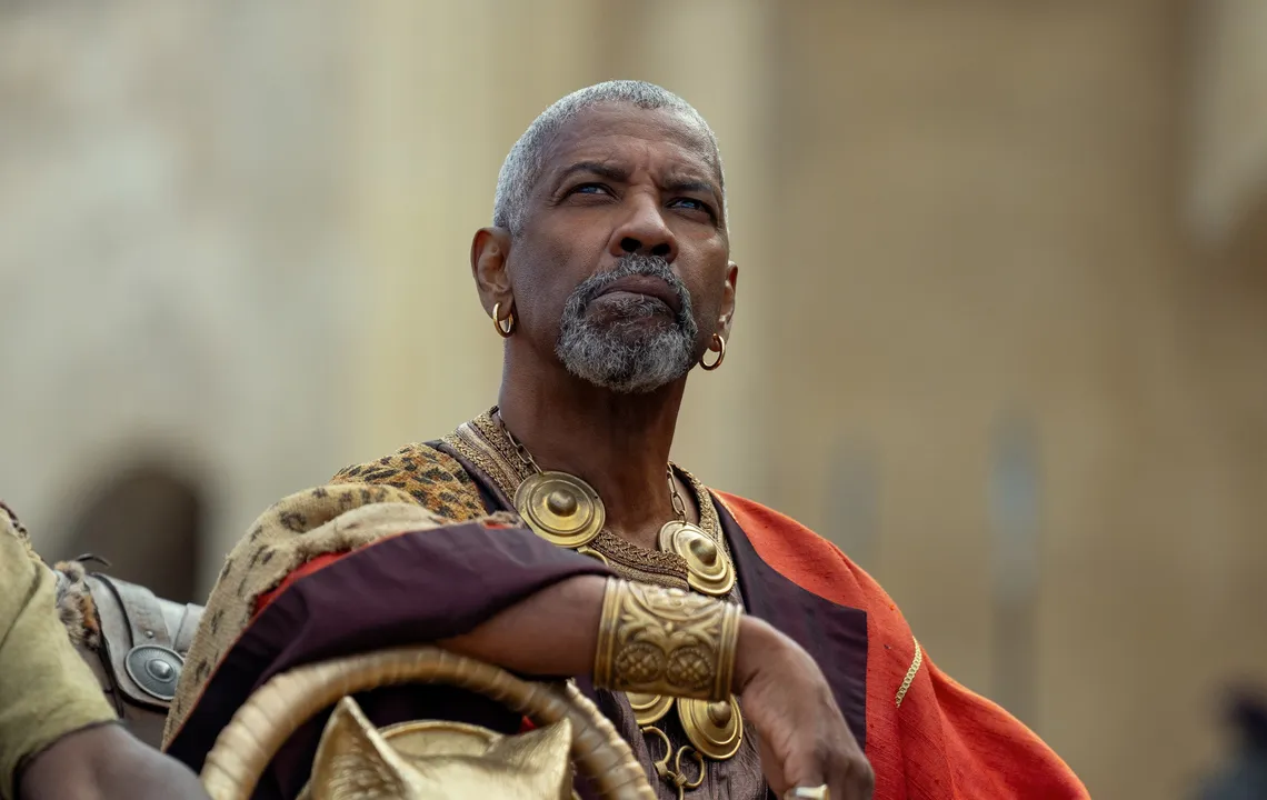 Denzel Washington interpreta Macrinus em ‘Gladiador 2’