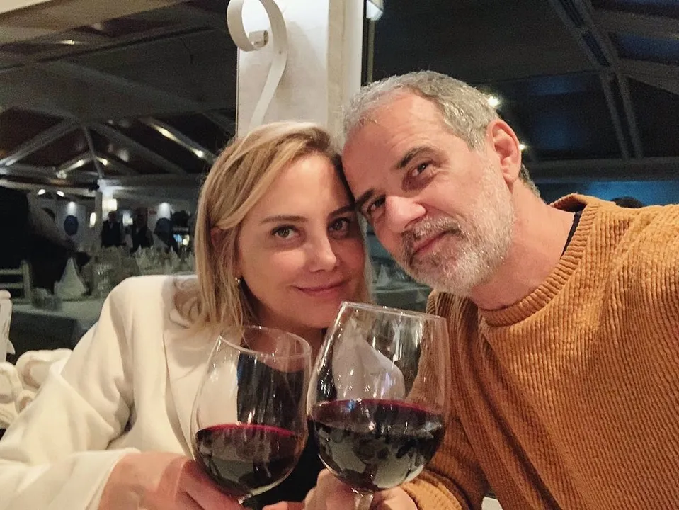 Atriz e o marido Mauro Farias