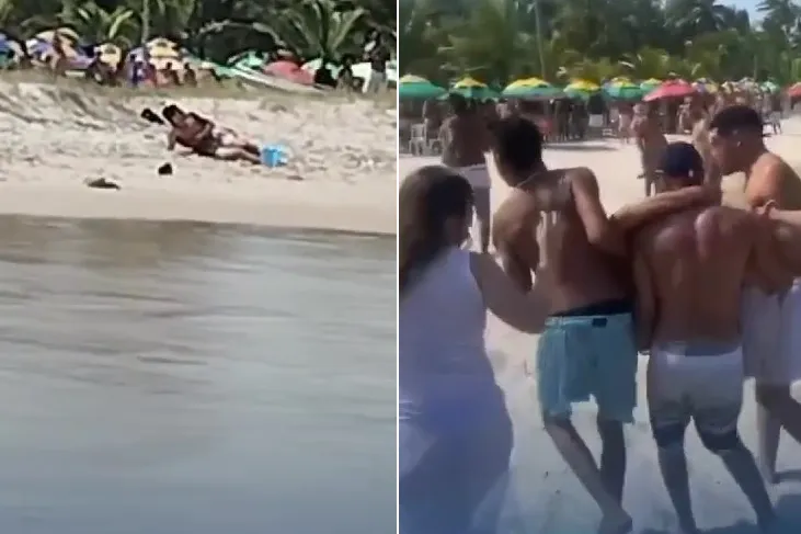 Imagem ilustrativa da imagem Homem morre após ser baleado durante tiroteio em praia na Bahia; vídeo