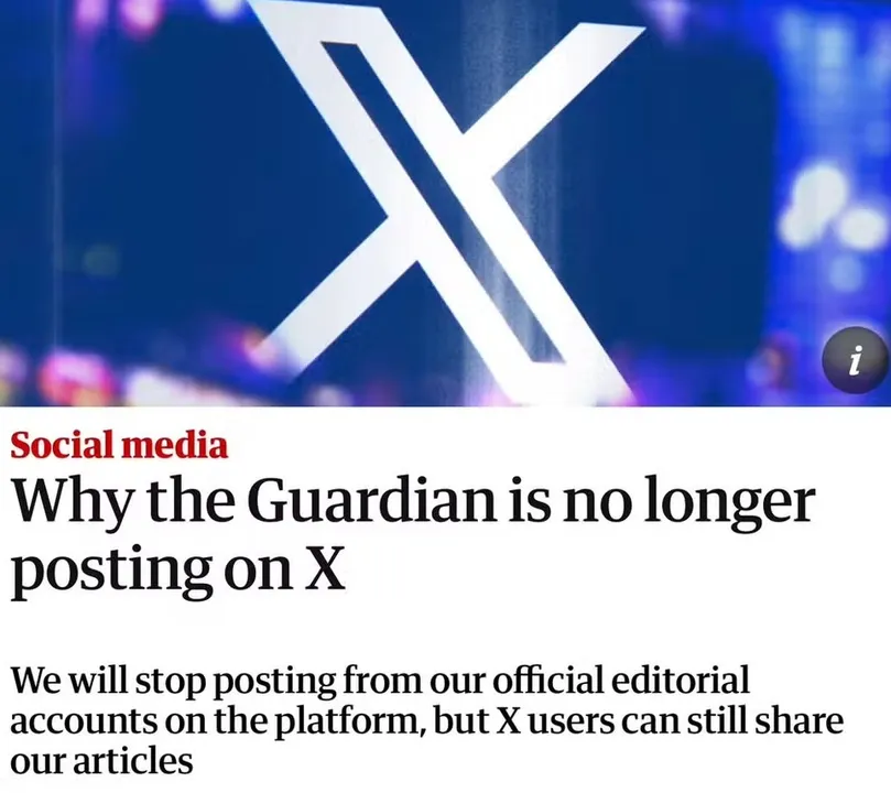 Jornal The Guardian anuncia que não vai publicar mais no X