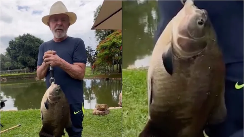 Lula teria pescado tambaqui de 6 quilos em lagoa no Palácio da Alvorada