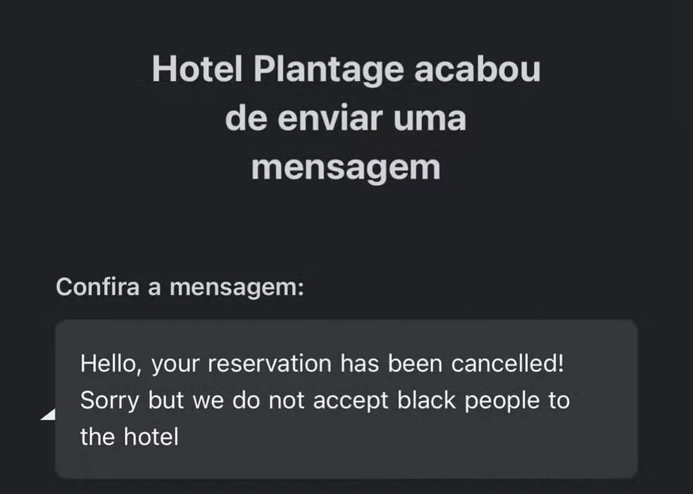 Hotel afirmou que mensagem se tratava de um golpe