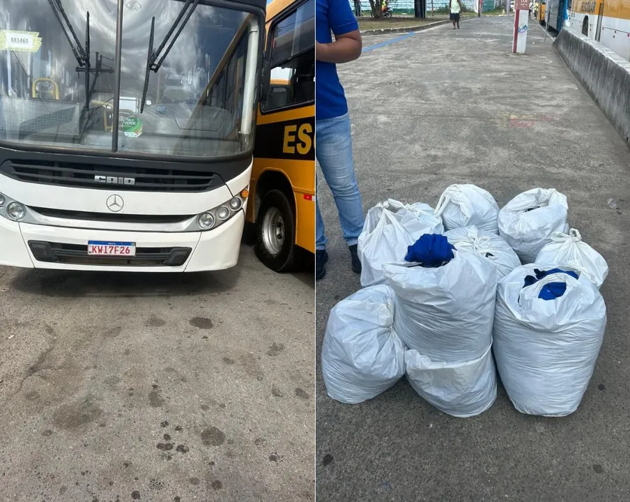 Ao todo, 10 ônibus transportavam eleitores para o local de votação