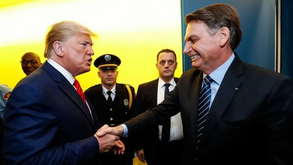 Bolsonaro em encontro com Trump quando ainda era presidente