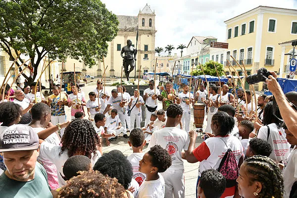 Além da lavagem da estátua, o clima foi de celebração pelo que já foi conquistado