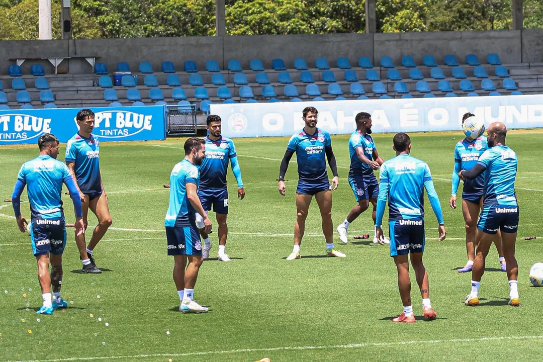 Treino do Bahia na manhã desta segunda-feira, 4